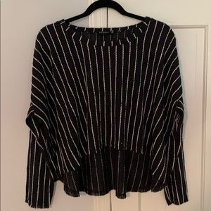 Navy with white stripes summer knit sweater